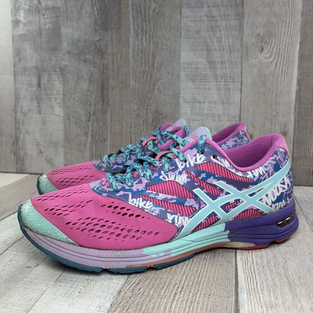 Asics Women's Size 8 Gel Noosa Tri 10 Running Shoes Sneakers Pink Purple T580N